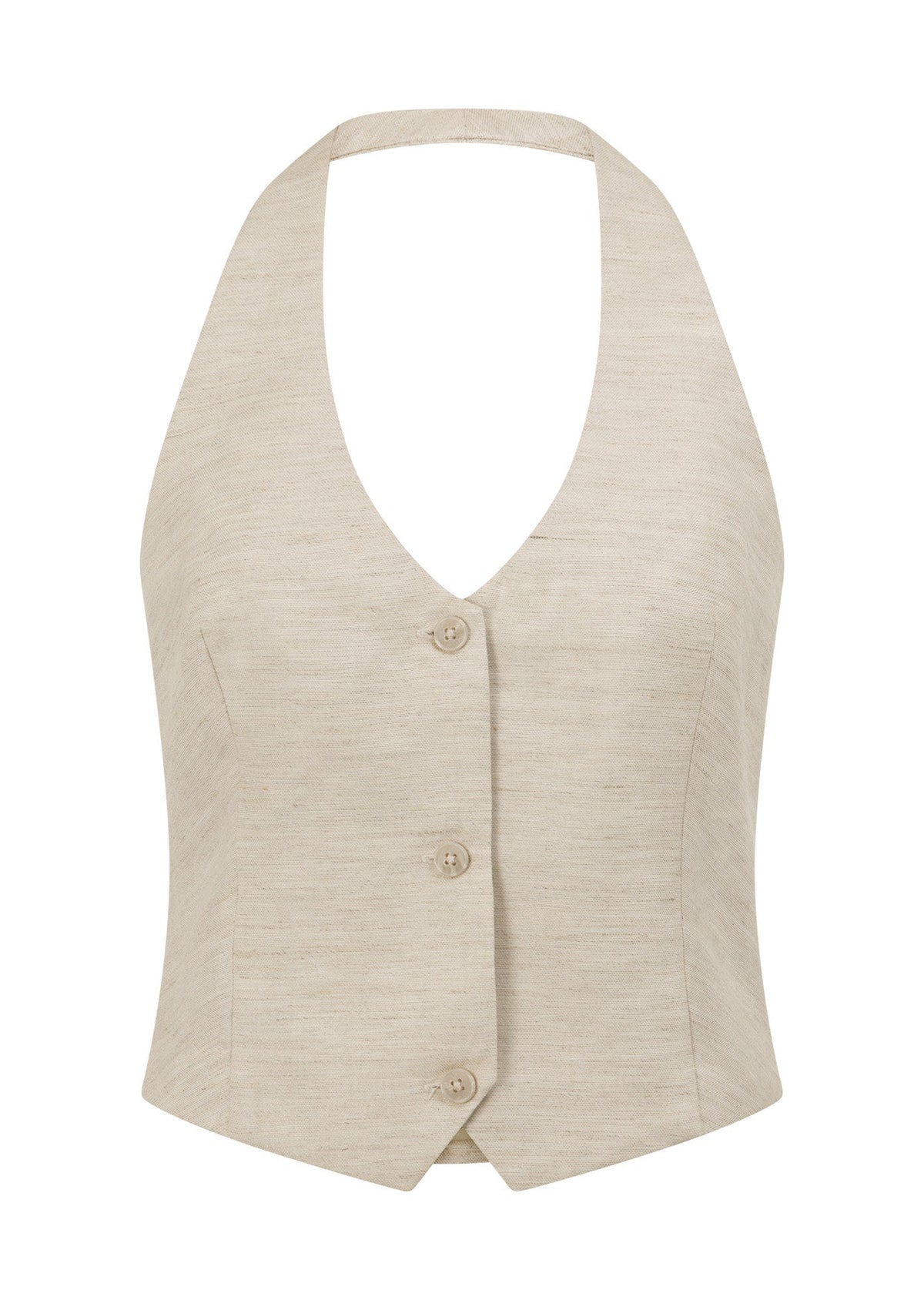 Hamptons Linen Halter Vest
