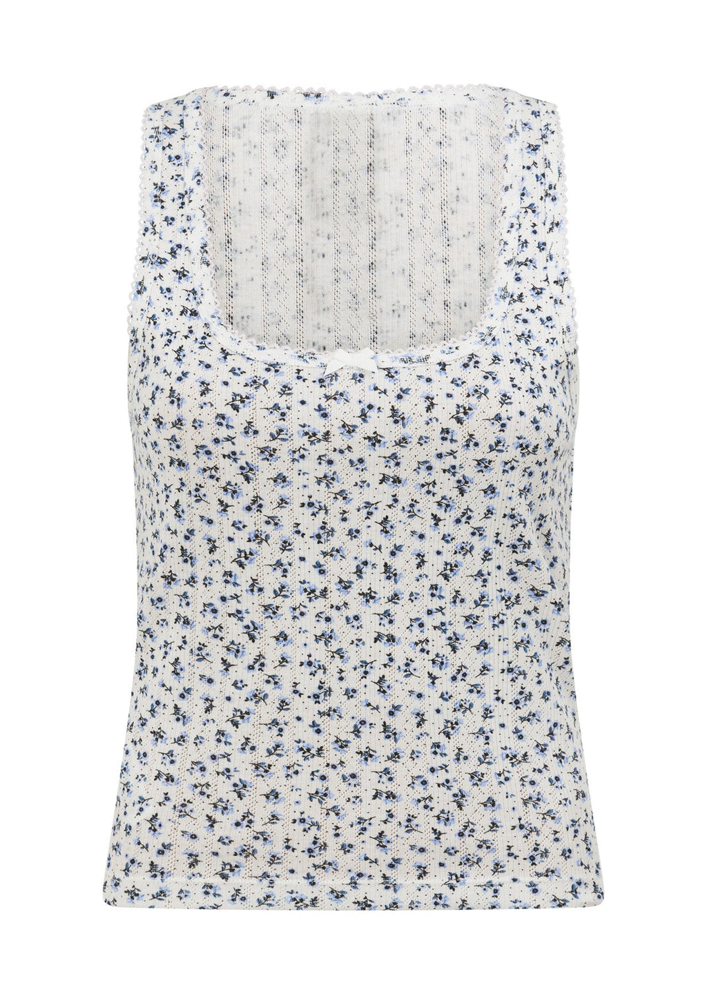 Provincial Floral Pointelle Tank