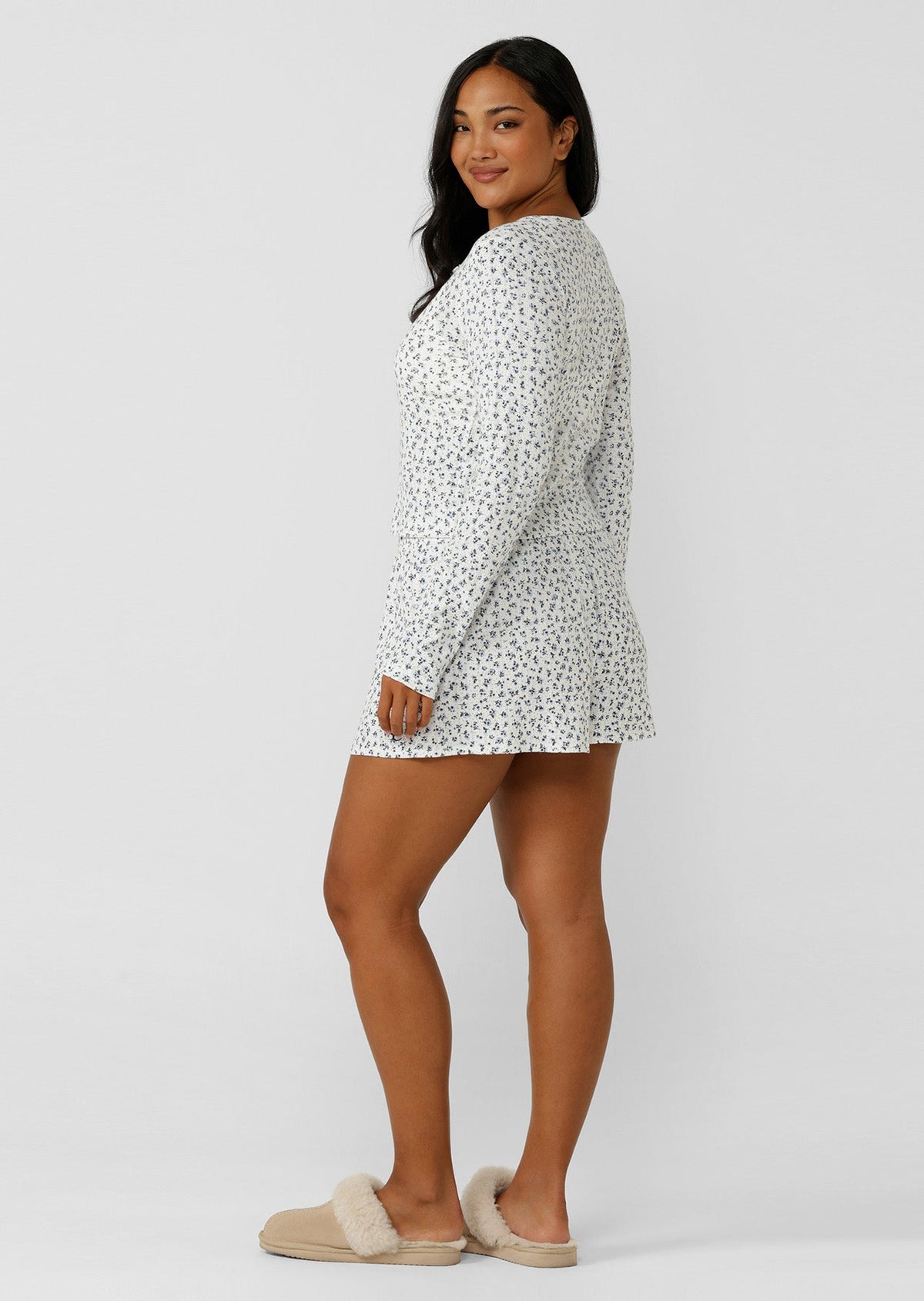 Provincial Floral Pointelle Cardigan