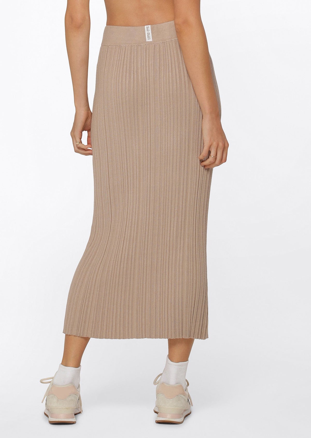 Knit Rib Midi Skirt