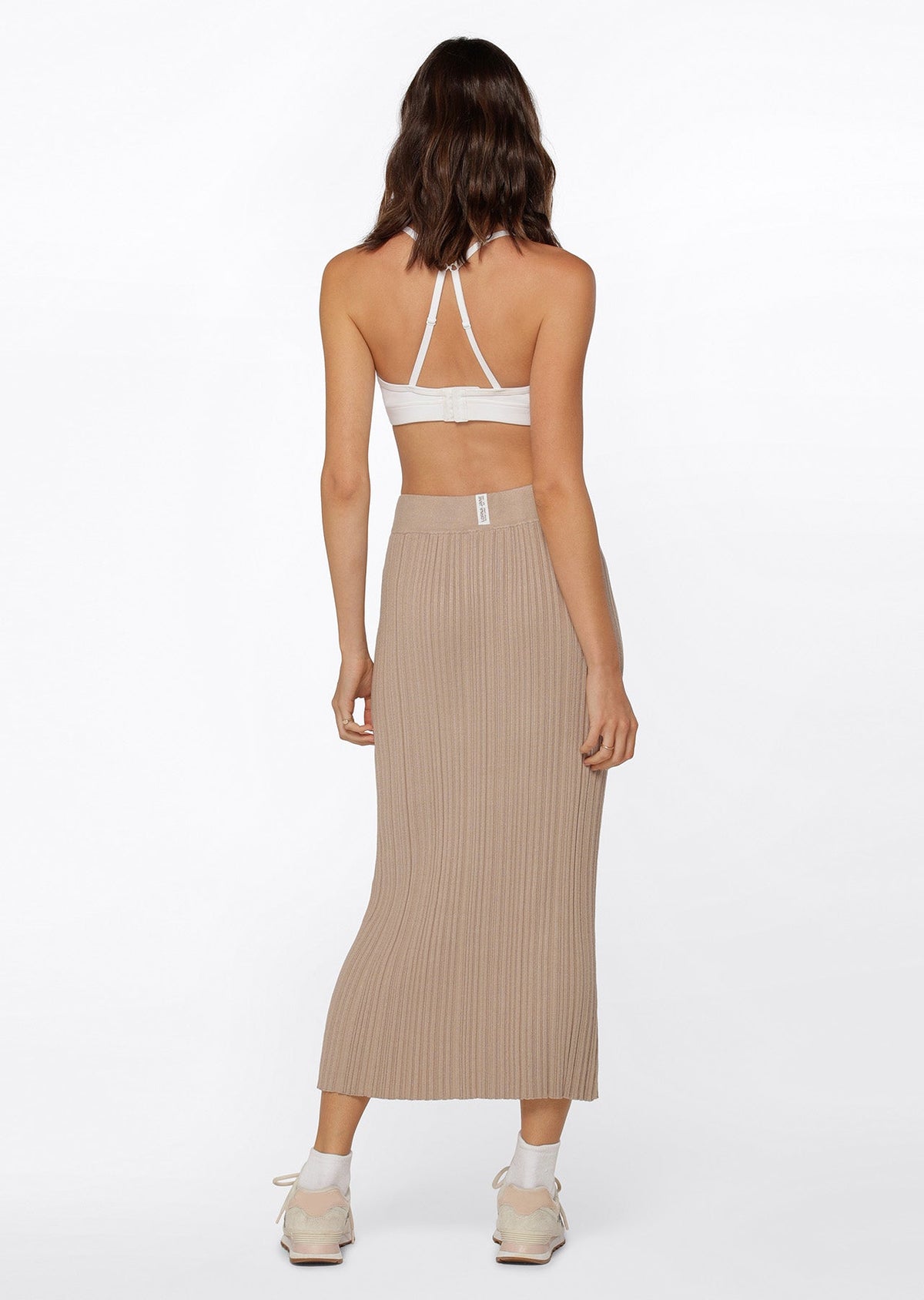 Knit Rib Midi Skirt