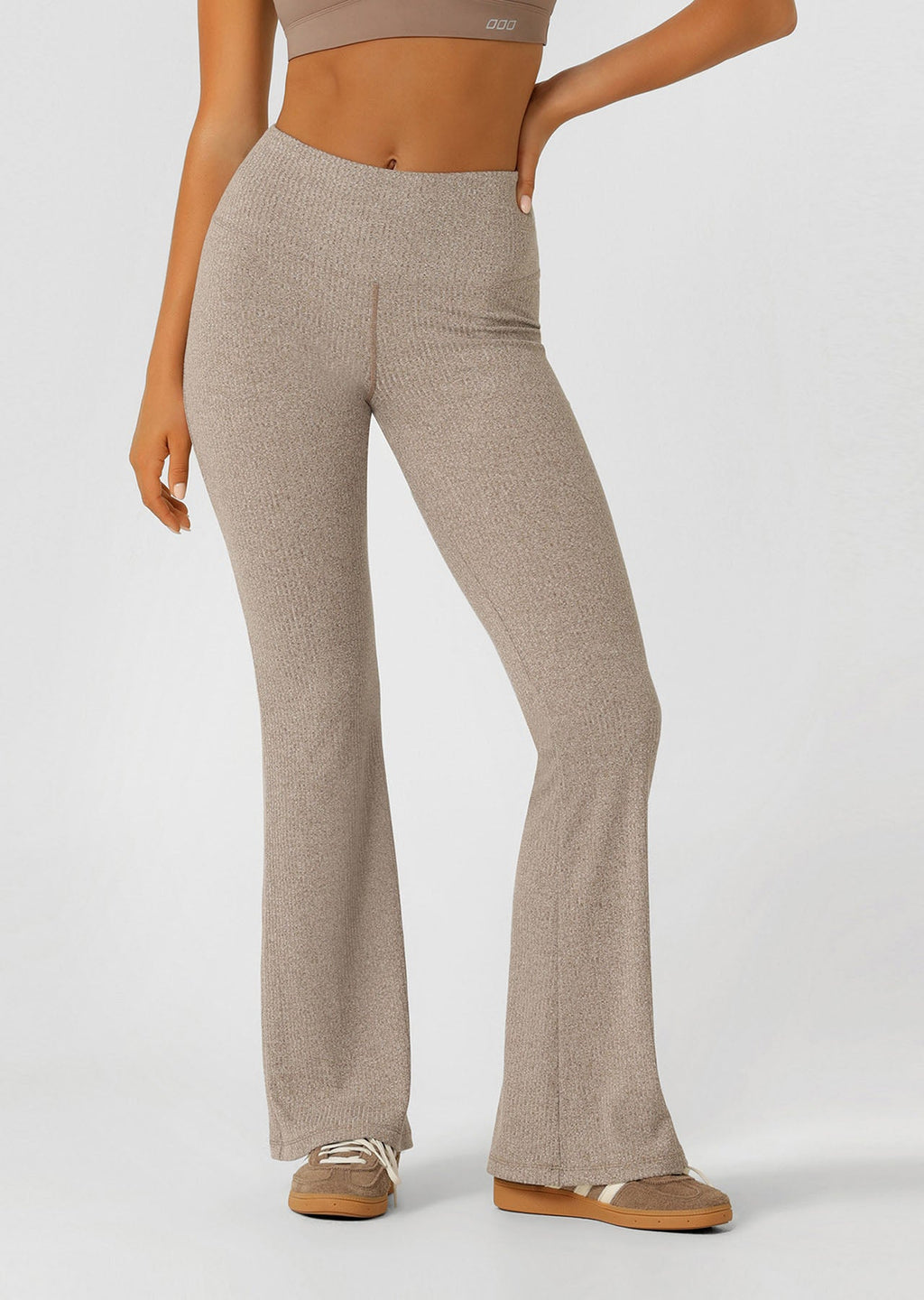 Mindful Rib Full Length Flared Leggings