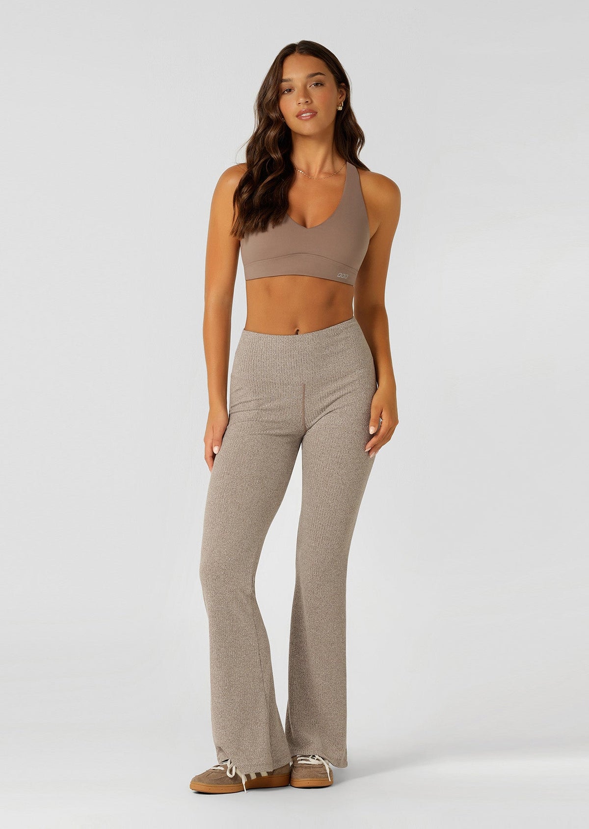 Mindful Rib Full Length Flared Leggings
