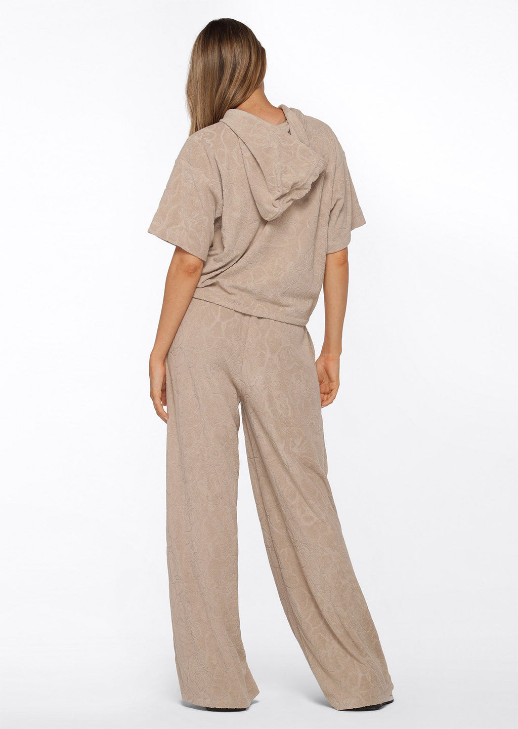 Hibiscus Towelling Hooded Tee
