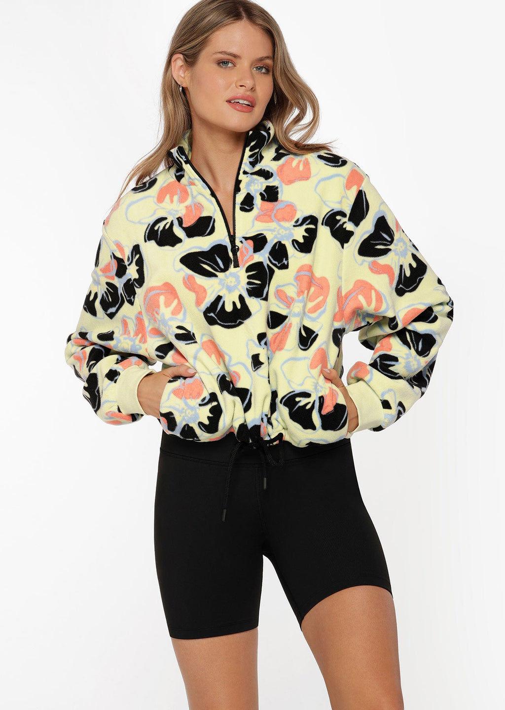 Hibiscus Half Zip Polar Fleece