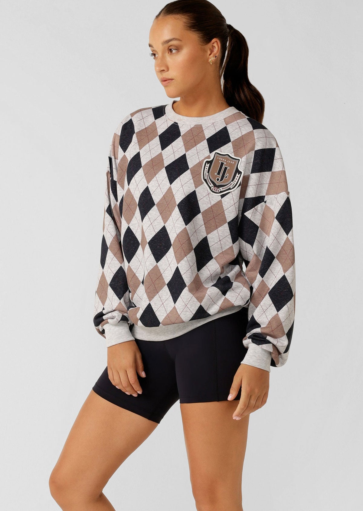 Alumni Argyle Oversized Sweat
