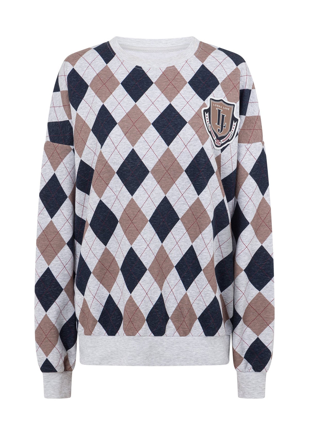 Alumni Argyle Oversized Sweat