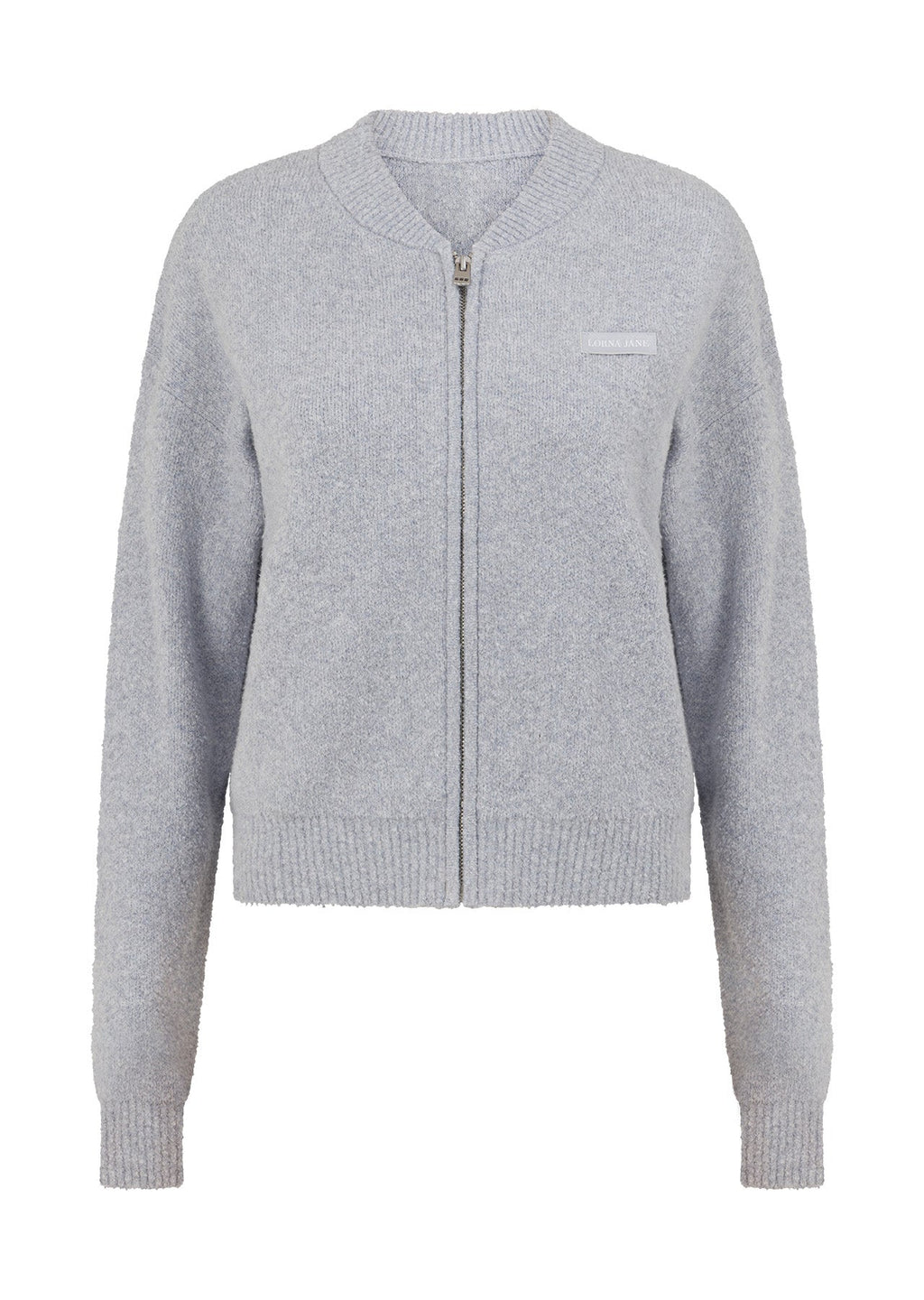 Boucle Knit Bomber Jacket