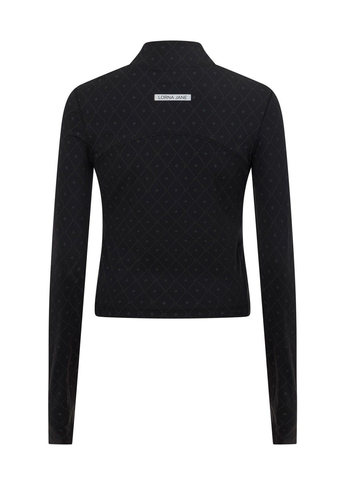 High Definition Reflective 1/2 Zip Long Sleeve Top