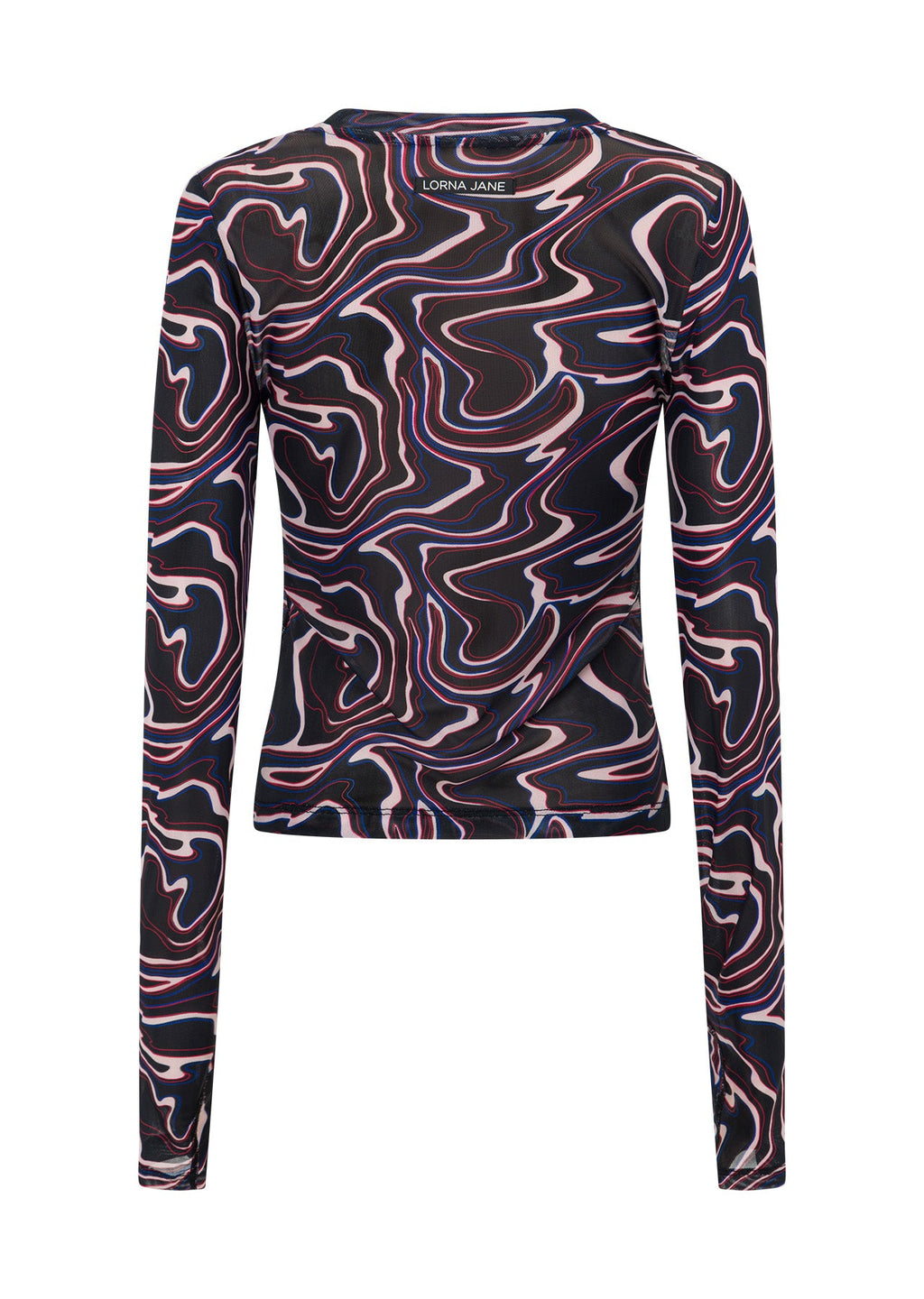 Meta Luminous Long Sleeve Mesh Top