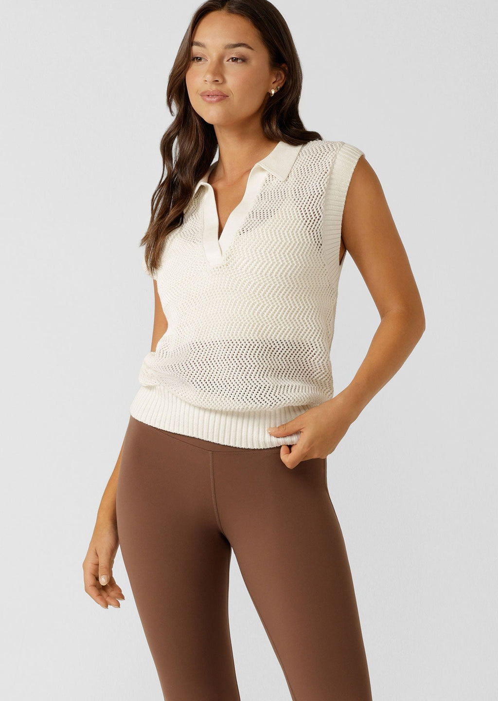 Breezy Open Weave Knit Vest