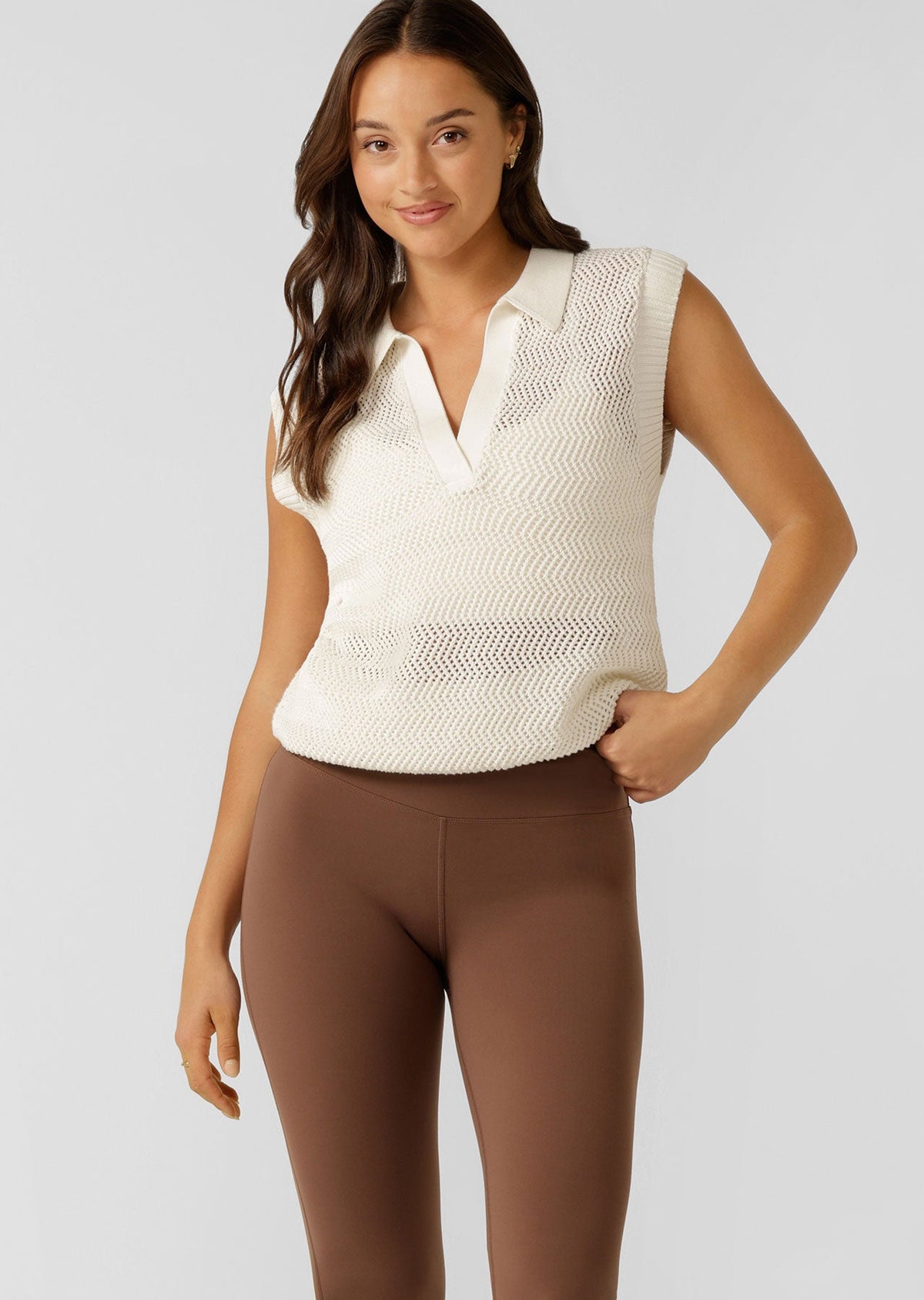 Breezy Open Weave Knit Vest