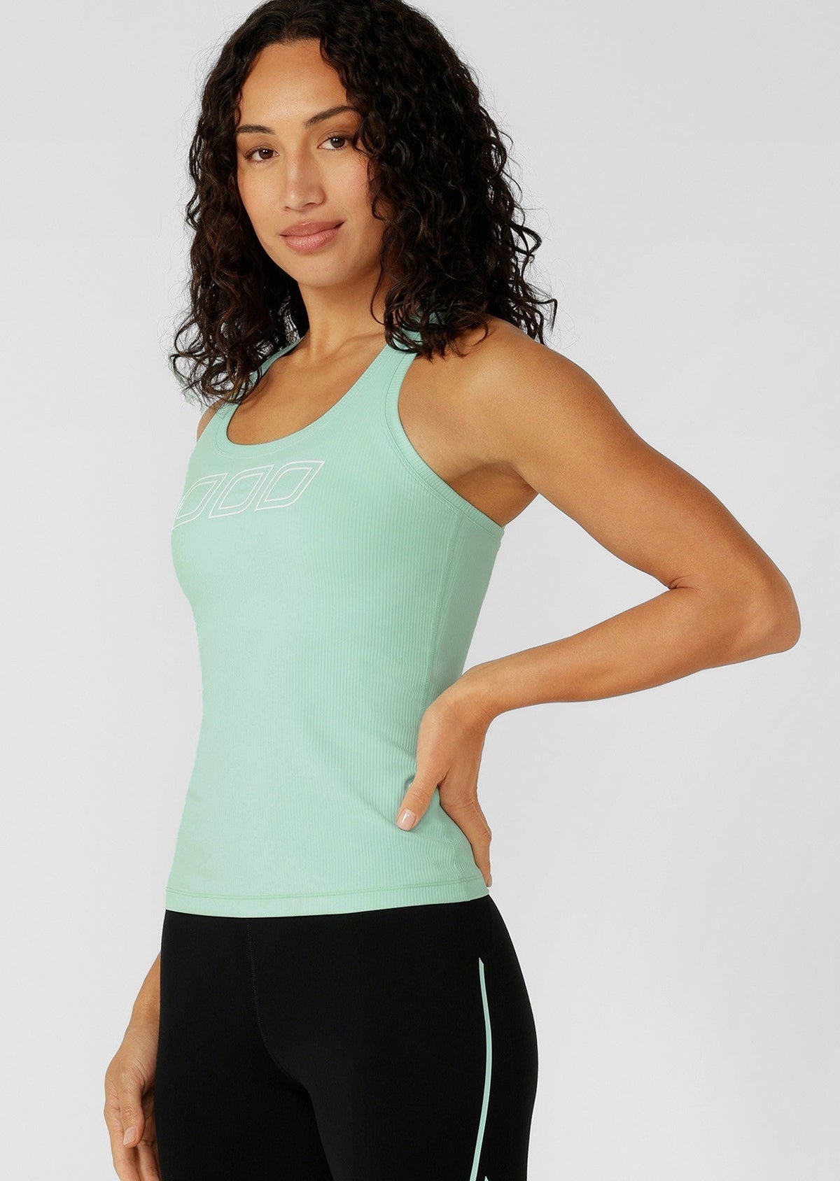 Amy Fitted Active Rib Tank