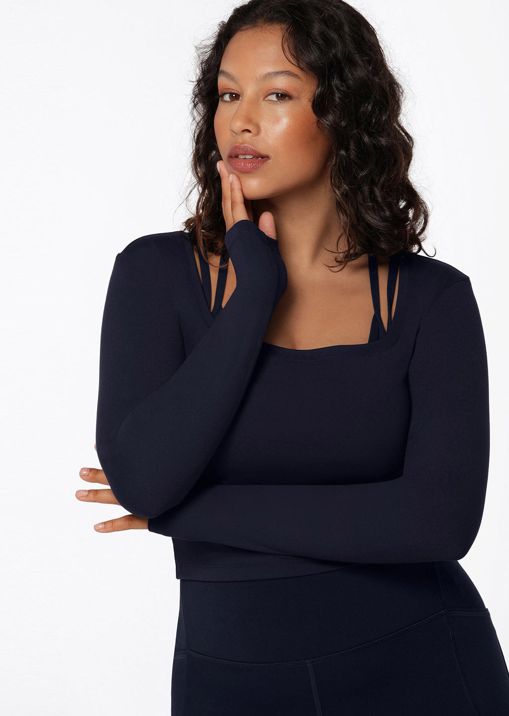 Aloe Vera Cropped Long Sleeve Top