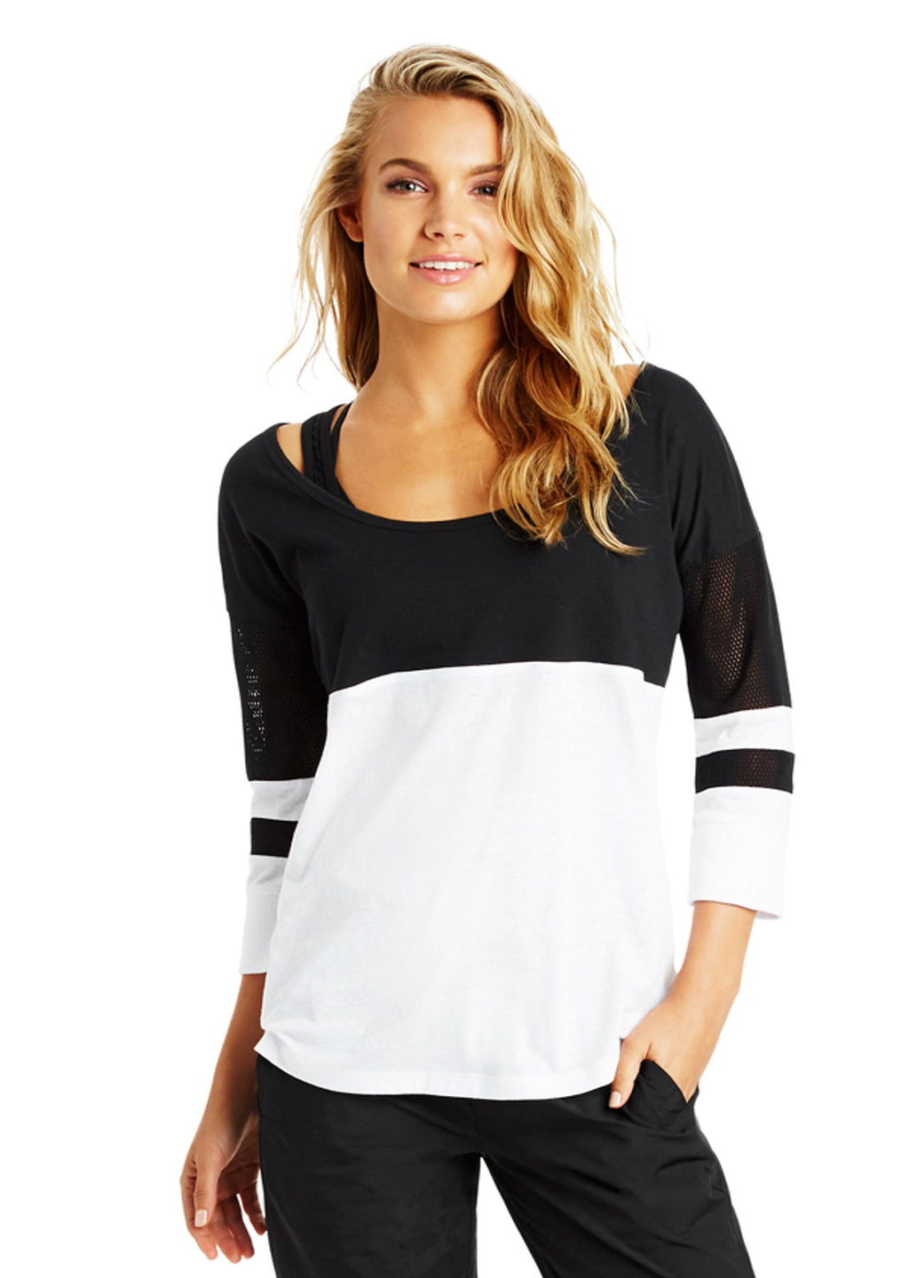 Baseball Cropped Slv Top