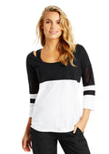 Baseball Cropped Slv Top