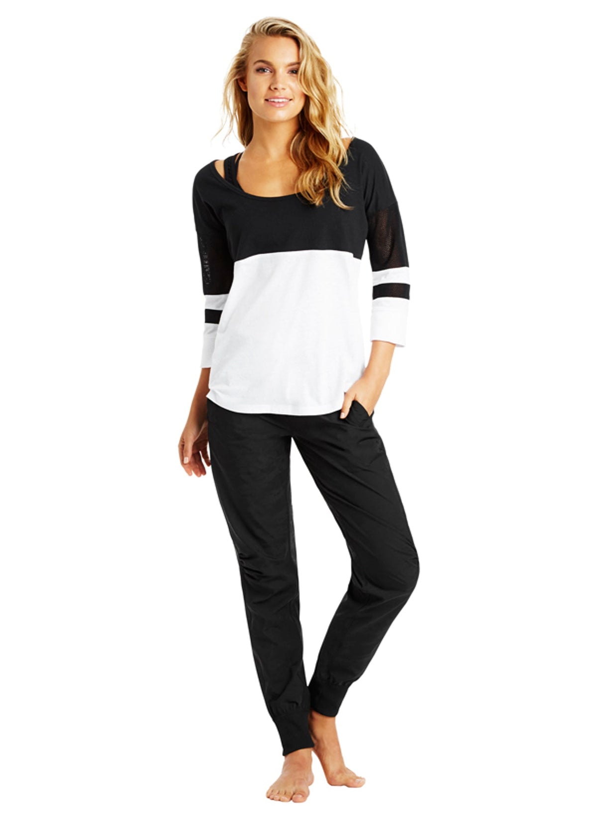 Baseball Cropped Slv Top