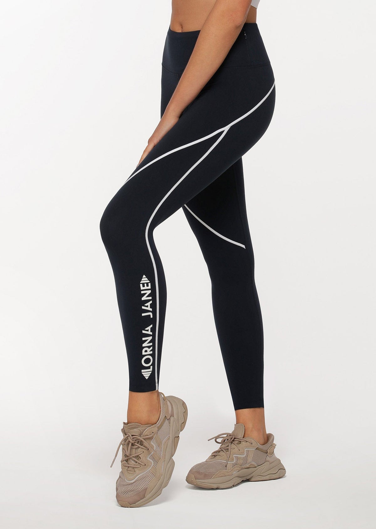 Contrast Stitch Racer Ankle Biter Leggings