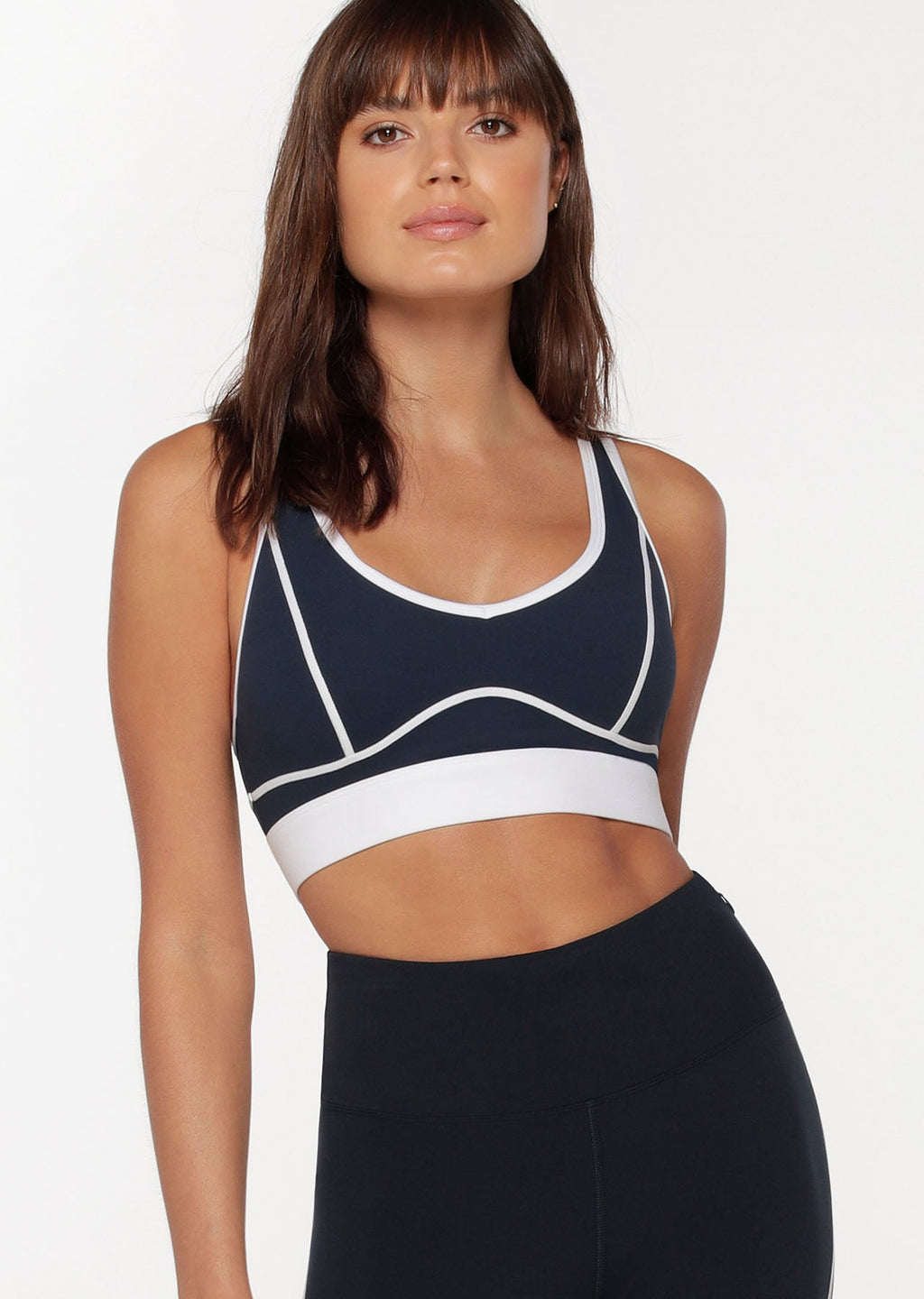 Contrast Racer Sports Bra