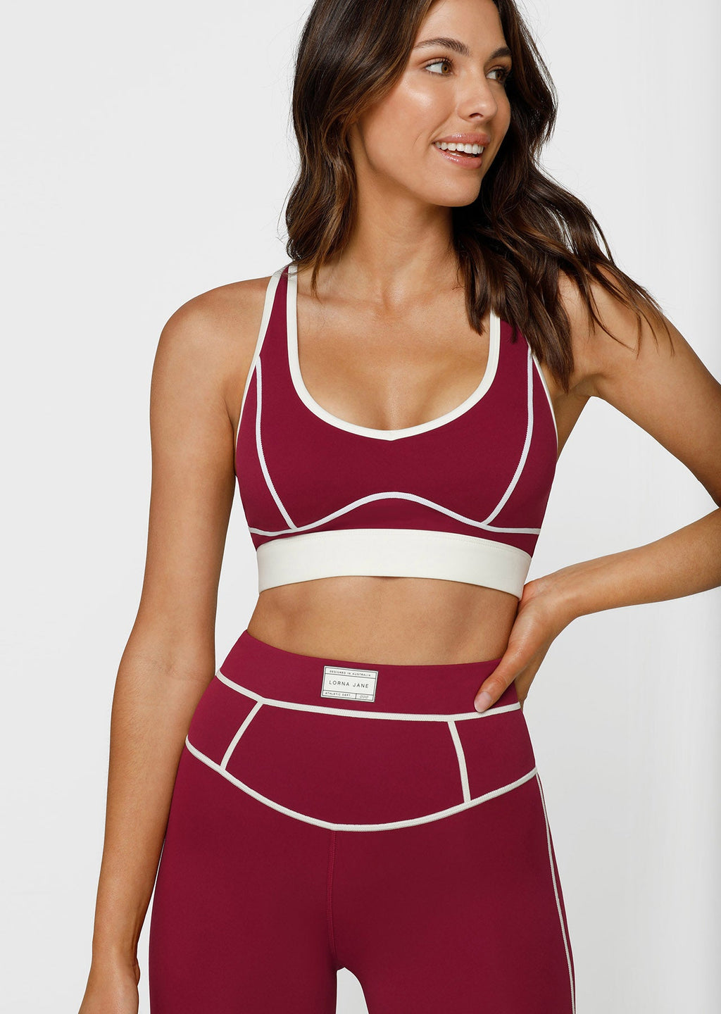 Contrast Racer Sports Bra