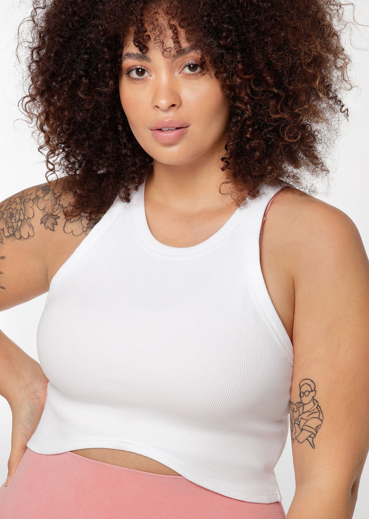Curves Cropped Rib Tank
