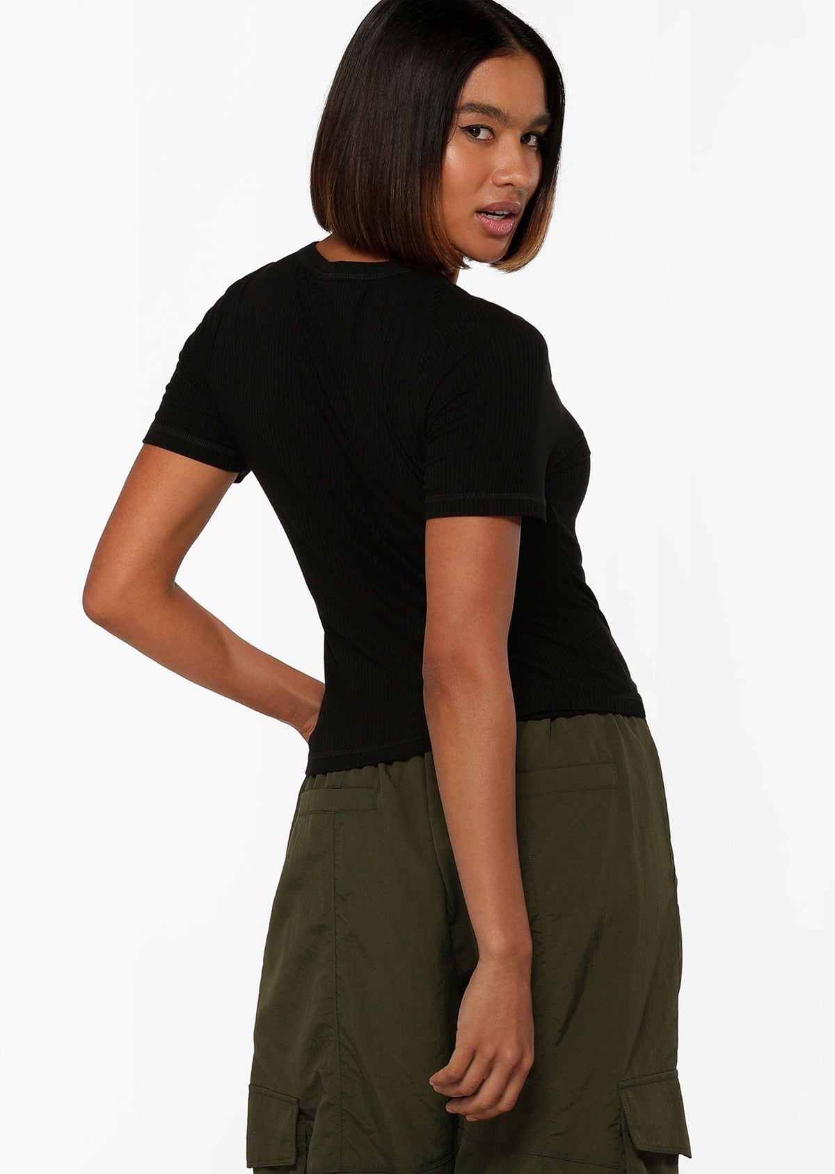 Defining Moment Rib Short Sleeve Top