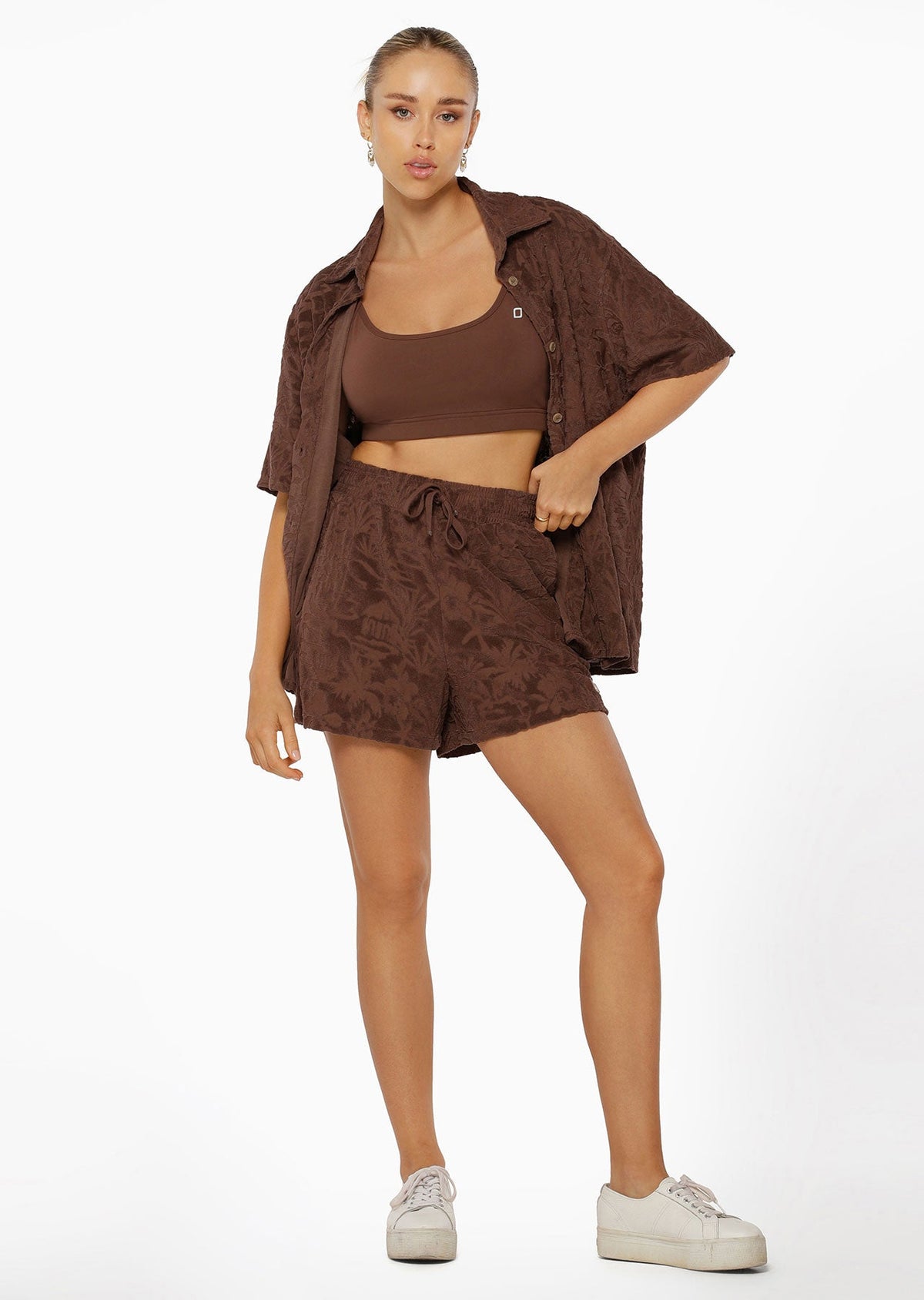 Dusty Palm Towelling Shorts