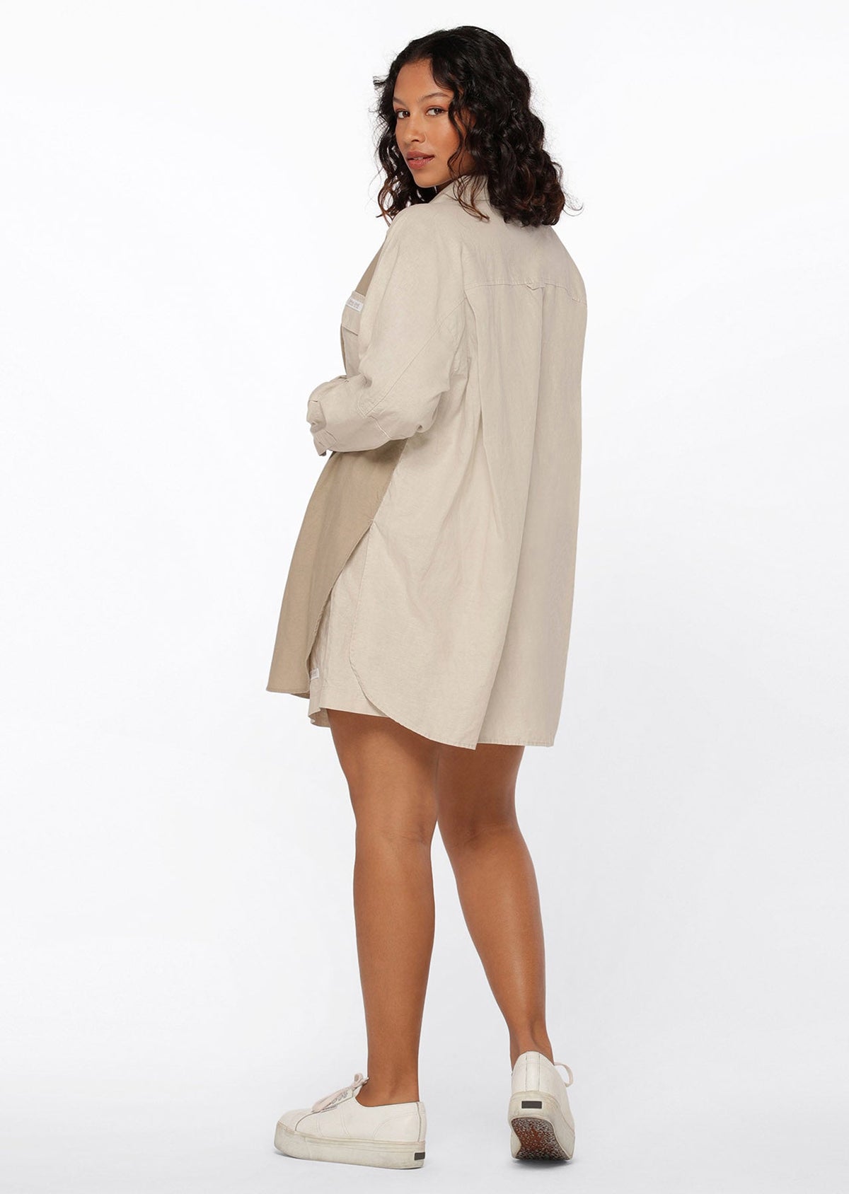 Leisure In Linen Colourblock Shirt