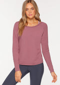LJ L/Slv Open Back Active Top