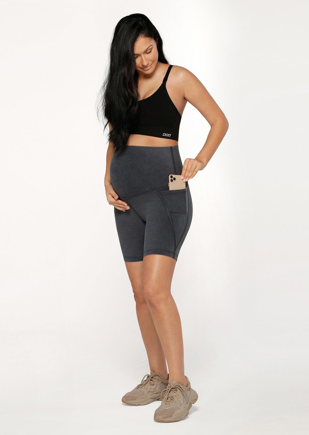 LJ Maternity Phone Pocket Bike Shorts