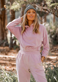 R & R Velour Quarter Zip Sweat